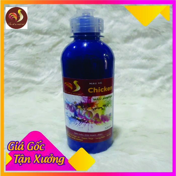 Màu Đổ Loang Chicken 5D Chai 330ml  DIY Đổ Màu Acrylic Tượng Gấu Bearbrick, Tập Vẽ Tranh Độc Đáo