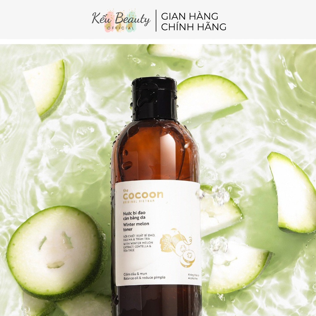 Nước bí đao cân bằng da Cocoon Winter Melon Toner kiềm dầu và mụn ẩn 310ml