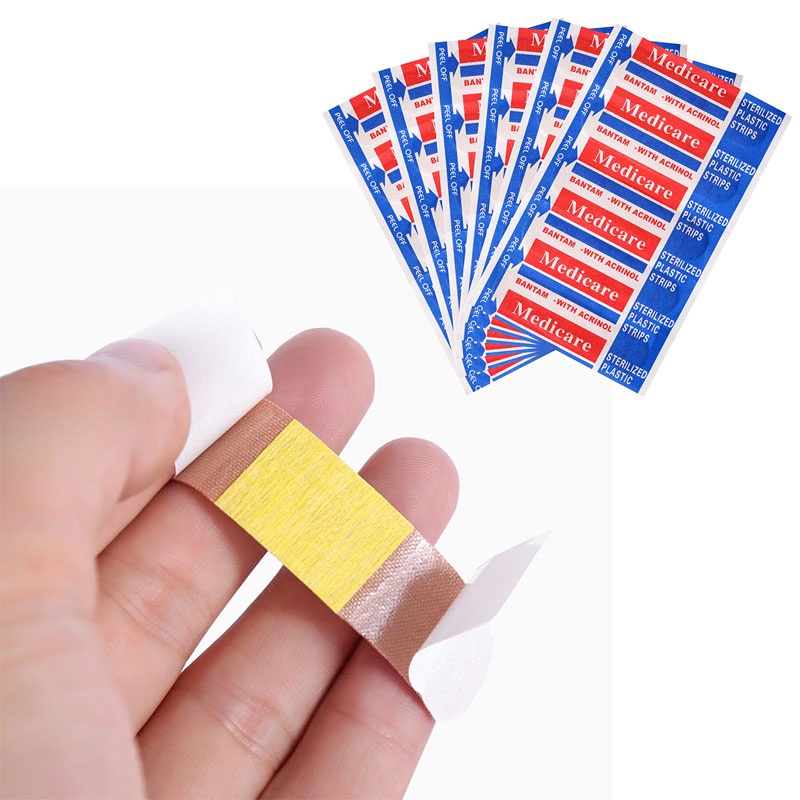 Set 100 Băng Keo Dán Cố Định Vết Thương Trong Suốt Chống Thấm Nước