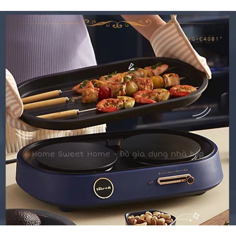 MẪU MỚI >> BẾP LẨU NƯỚNG ĐA NĂNG 3 KHAY BEAR