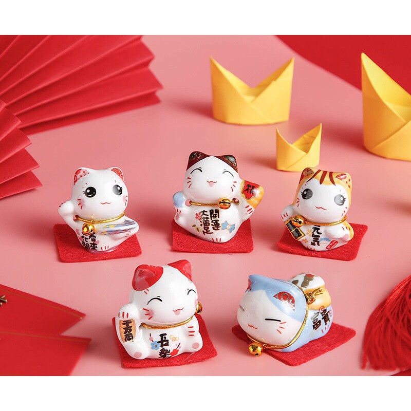 Bộ 5 Mèo Thần Tài mini may mắn | BigBuy360 - bigbuy360.vn