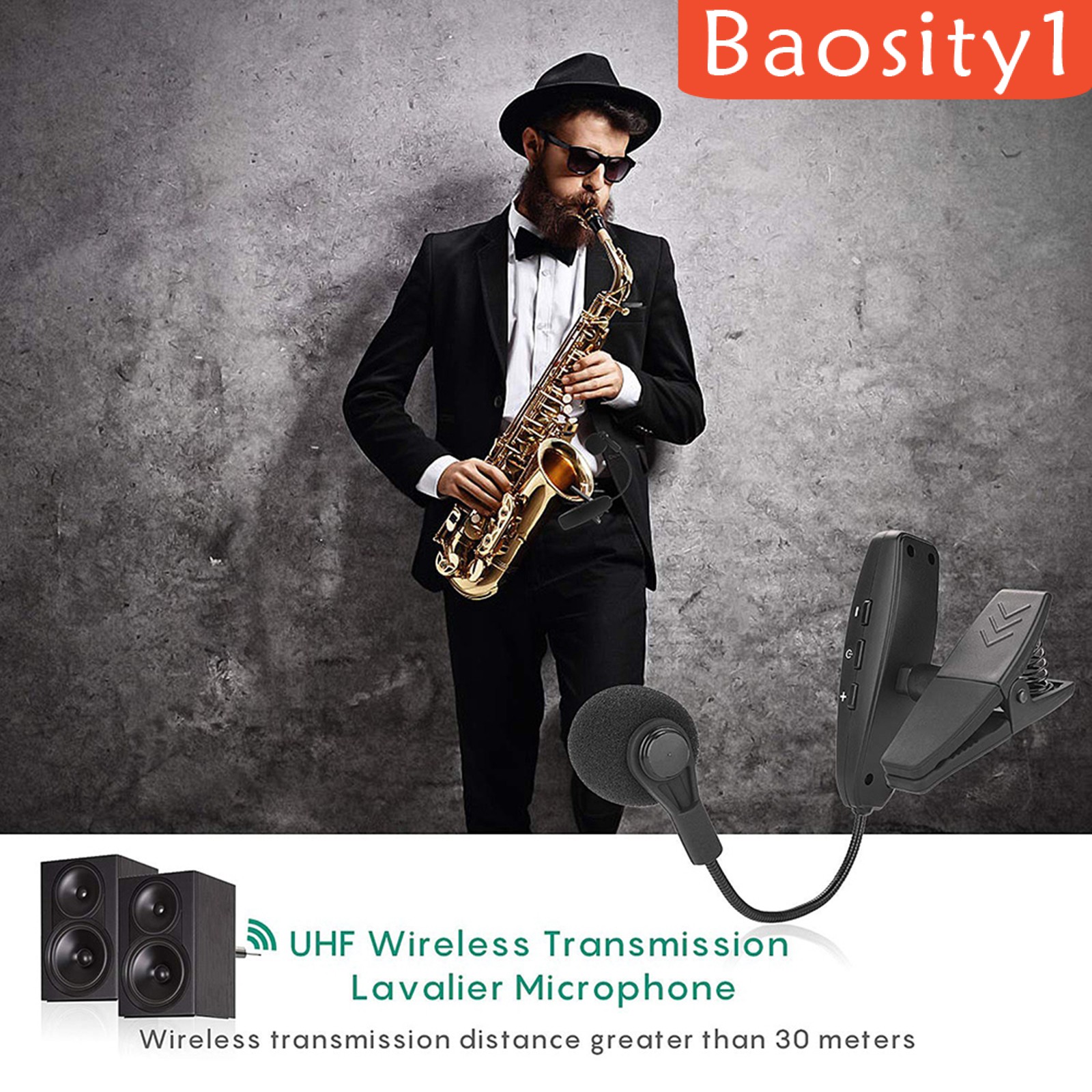 ✨Hàng sẵn sàng✨Microphone không dây UHF 1 Cho Kèn Saxophone