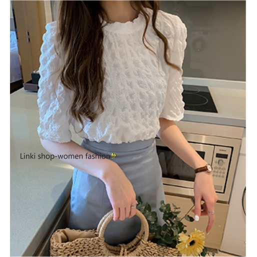 Áo chiffon ngắn tay thời trang cho nữ | BigBuy360 - bigbuy360.vn