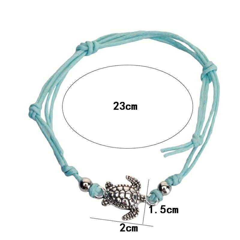 Vòng chân charm rùa biển xinh xắn