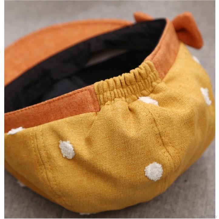 Nón beret đính nơ phong cách Hàn Quốc cổ điển xinh xắn dành cho bé gái