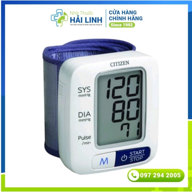 Máy đo Huyết áp Cổ tay Điện tử Tự Động Citizen ⚡ Bảo hành 5 năm ⚡ Bộ nhớ lên tới 90 kết quả