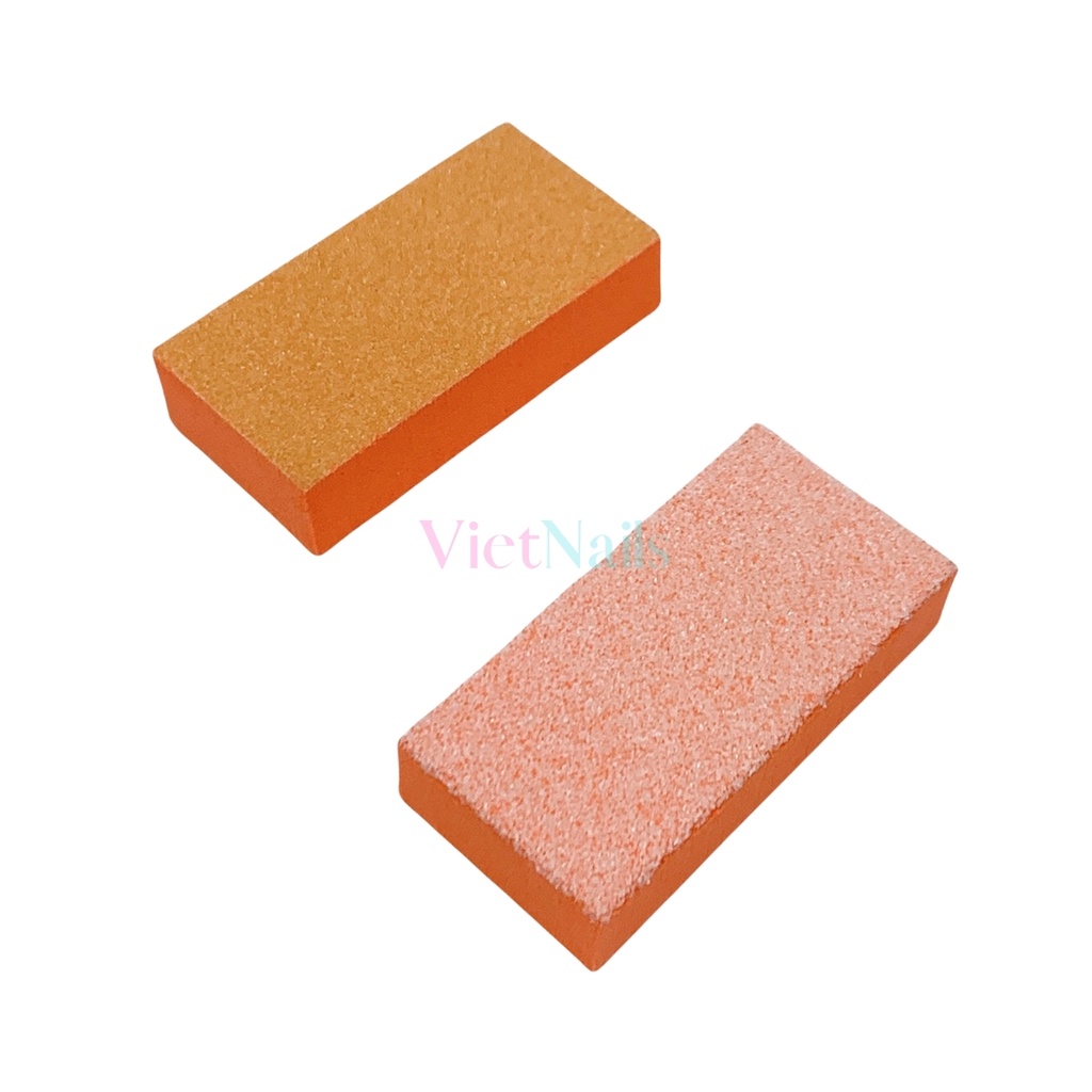 Combo 5 Phao Dũa Móng Hình Chữ Nhật Nhám Cam Dài 5cm, Buffer Cam Mini