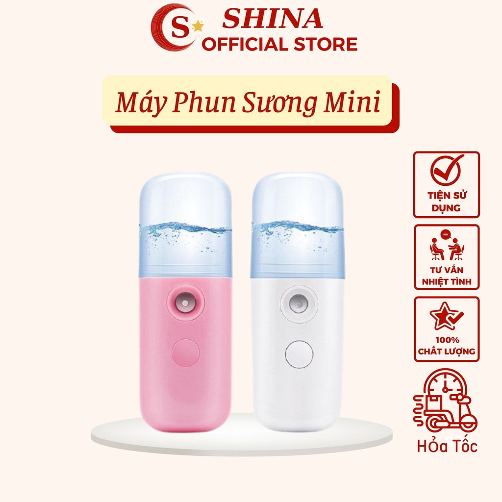 Máy Phun Sương Mini Nano, Máy Xông Cầm Tay Tiện Dụng Xịt Khoáng Xông Mặt, Xông Tinh Dầu,Hỗ Trợ Cấp Nước Trực Tiếp Cho Da