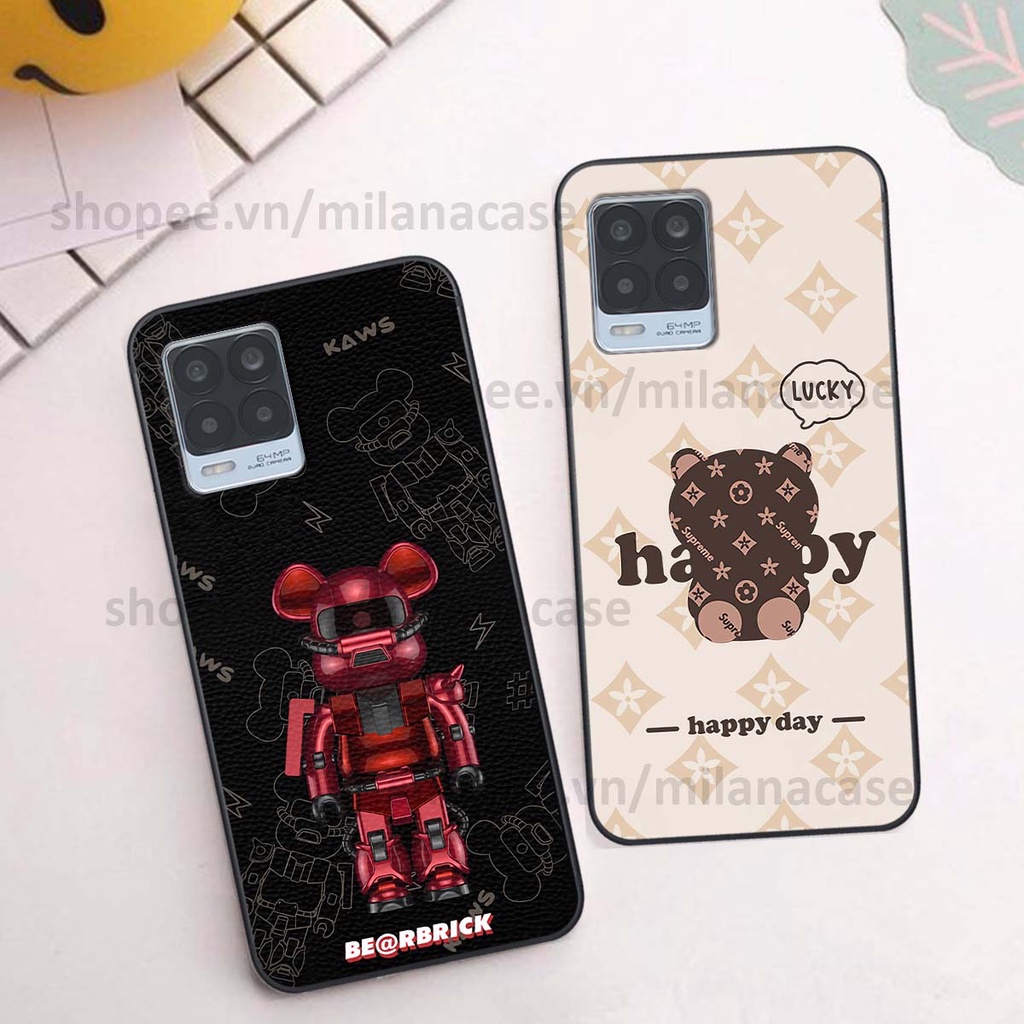 Ốp Realme 8 gấu be@rBrick gấu Teddy Kaws siêu đẹp, phong cách, cá tính