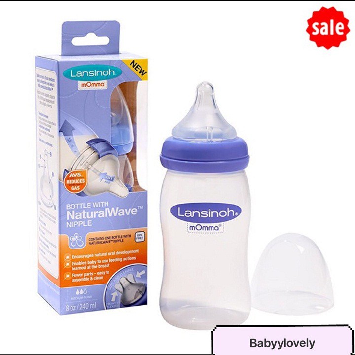 Bình sữa Lansinoh Momma 160ml/ 240ml