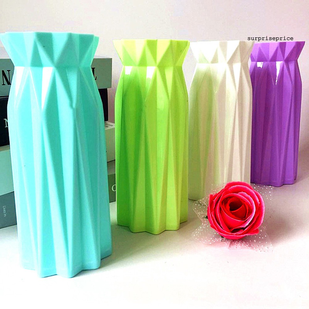 Bình cắm hoa họa tiết hình học origami trang trí nhà cửa/văn phòng