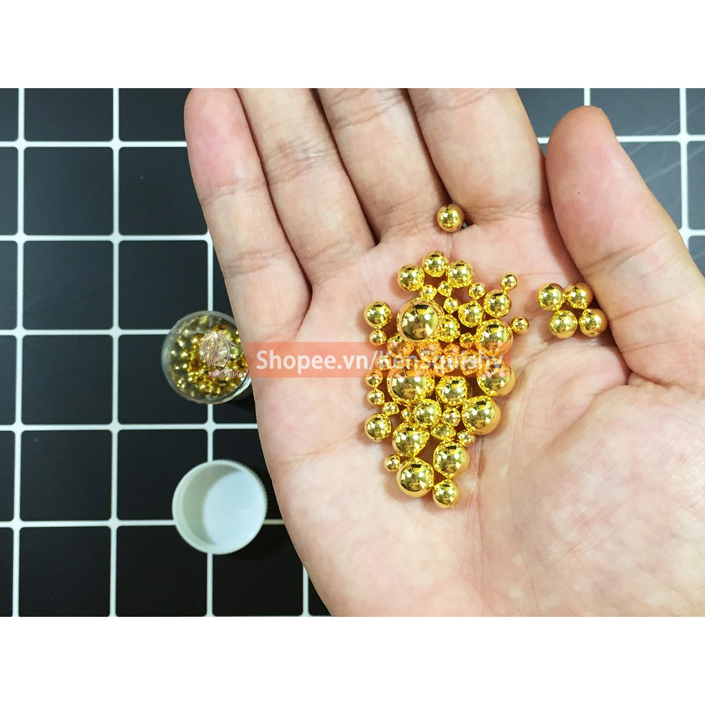 Hạt Ngọc Trai Siêu Sáng Gold / Silver Trang Trí Slime / Ốp Điện Thoại / Resin / Handmade