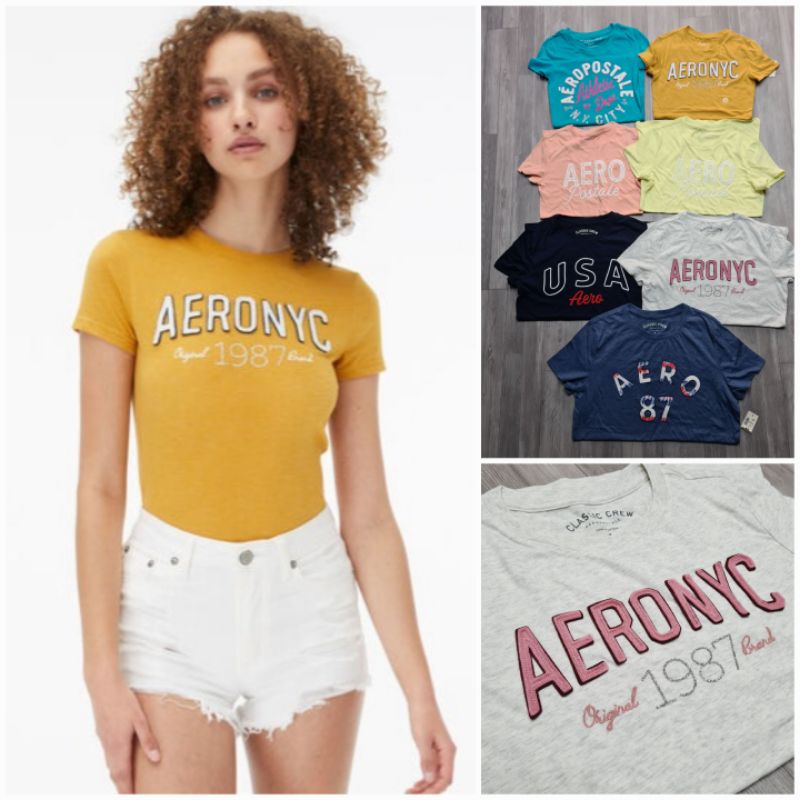 Áo Thun Nữ Xuất Dư Thương Hiệu Aero Chất Cotton Mềm Mịn Mát