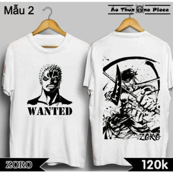 ⚡️FREESHIP⚡️3 Mẫu Áo Thun In Hình Roronoa Zoro 2 Mặt "Cực Đẹp, Cực Ngầu" - Áo Thun One Piece