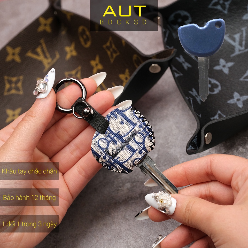 Bao da bảo vệ chìa khóa Piaggio Vespa Primavera Sprint Lx S Lxv Liberty Zip Fly Dior khâu tay móc Apple
