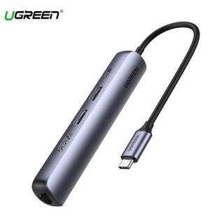 Mua Hub chuyển chính hãng USBC Sang HDMI + USB 3.0*2 + RJ45 + PD Ultra Slim Ugreen 10919