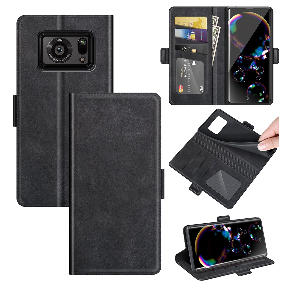 Ốp Lưng Da Có Ngăn Đựng Thẻ Cho Sharp Aquos R6