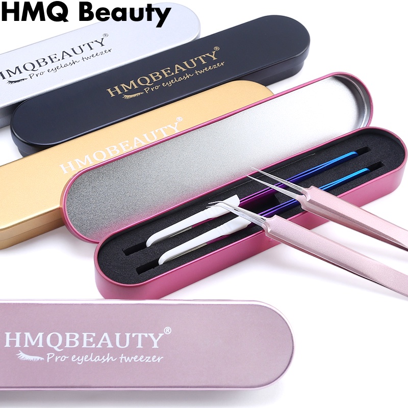 Lông mi/lông mày: thép chống gỉ có độ chính xác cao với hộp đựng