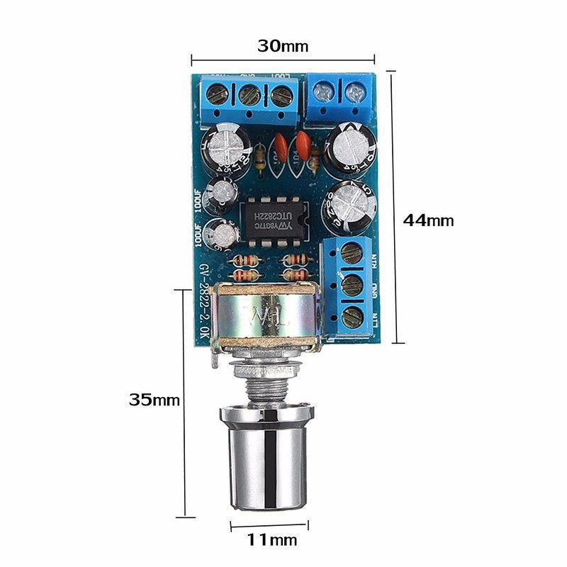 Bảng Mạch Khuếch Đại Âm Thanh Tda2822 Tda2222M Mini 2.0 Kênh Dc 5v 12v