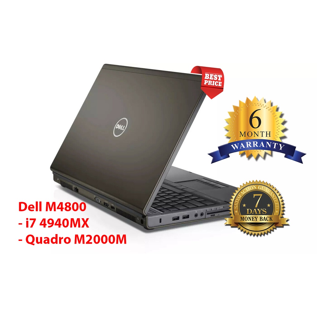 Dell M4800 Cpu 4940MX Card Quadro M2000M hiếm hiệu năng cao, Ram 16GB, Laptop Máy tính xách tay màn hình Full HD