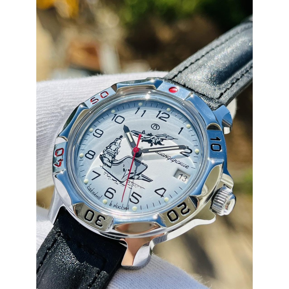 Đồng hồ Nga Vostok Komandirskie 811982. Đồng hồ nam Vostok máy cơ lên giây, size mặt 39, size dây 18, chống nước 3 atm