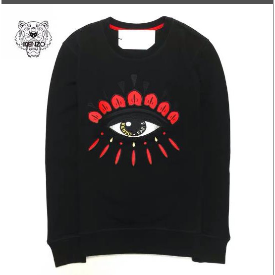 Áo Nỉ Dài Tay Bằng Vải Cotton Thêu Trang Trí Hiệu Kenzo Thời Trang