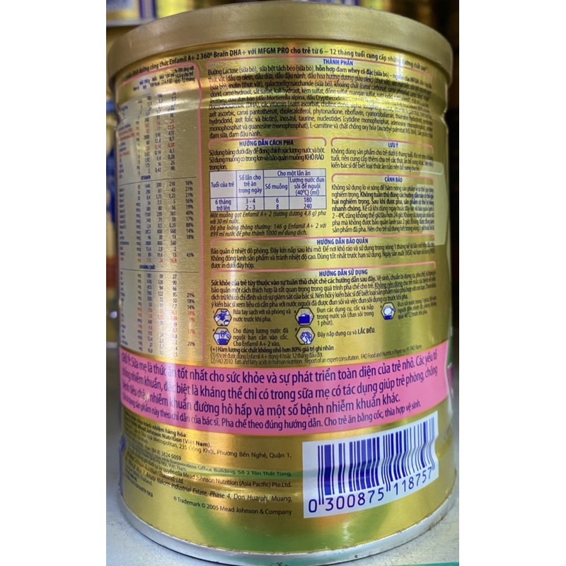 Sữa bột Enfamil A+ số 2 400g