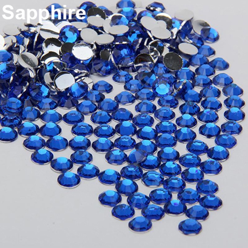 Set 2000 hạt đá quý nhân tạo bằng resin dẹt 2/ 3/ 4/ 5mm đính trang trí/ móng tay/ điện thoại thủ công