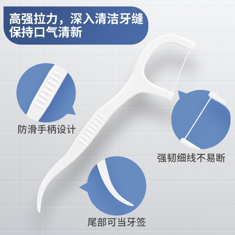 50Pac chỉ nha khoa polymer siêu mịn, chỉ nha khoa trơn dính tăm dùng một lần, chỉ nha khoa hộp chỉ nha khoa cầm tay hộp chỉ nha khoa hộp lấy chỉ nha khoa
