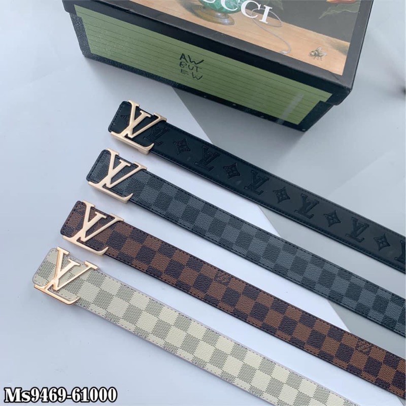 Thắt lưng da mặt Lv đúc cực sang - Dây nịt