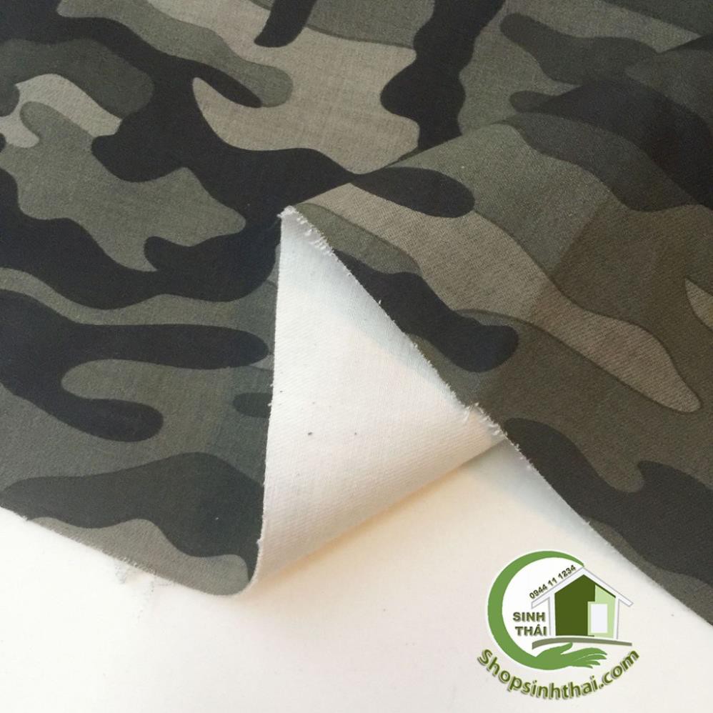 Vải lính rằn ri may quần áo - vải thun cotton co giãn 2 chiều
