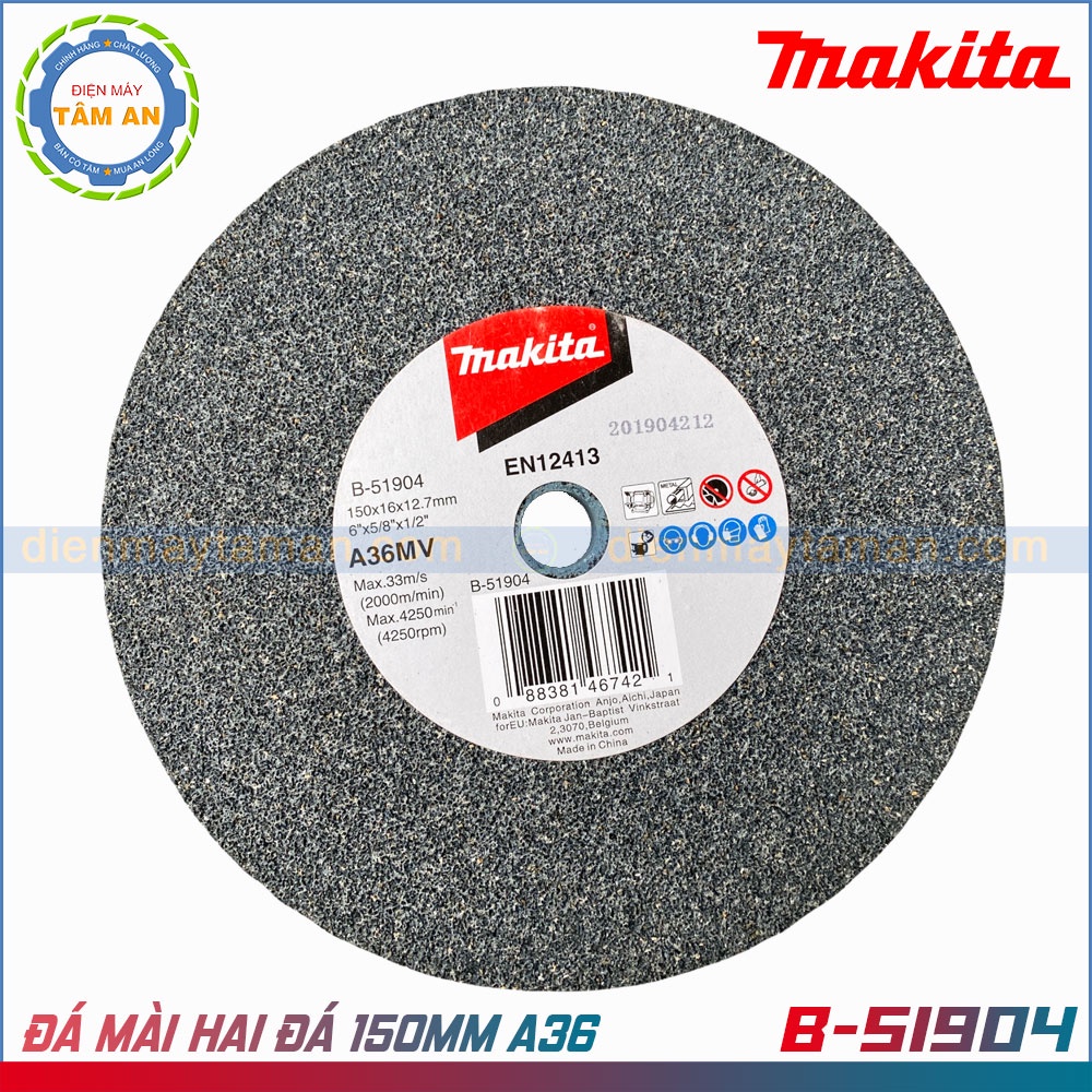 Đá mài máy mài hai đá 150MMx16mmx12.7MM Makita B-51904 B-51910 B-51932