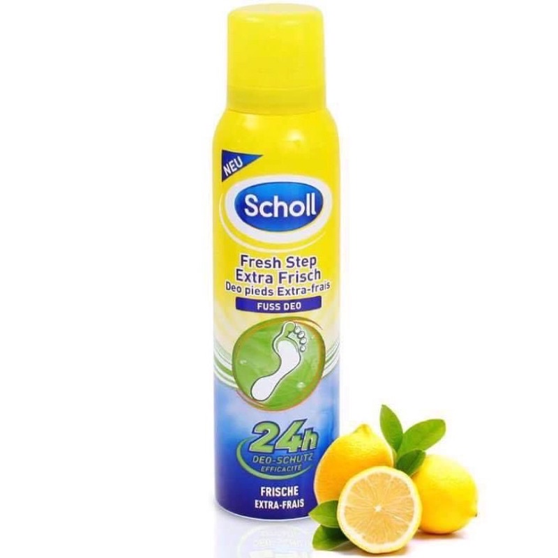 Xịt khử mùi hôi chân &amp; giày dép Scholl Fuss 150ml, ngăn mồ hôi chân - Gemizy Shop