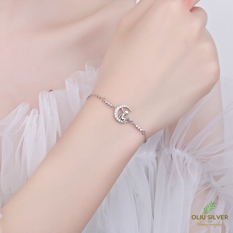 Vòng Tay Bạc S925 Hoàng Tử Bé Little Prince Dễ Thương | Lắc Tay Nữ Bạc 925 Thời Trang