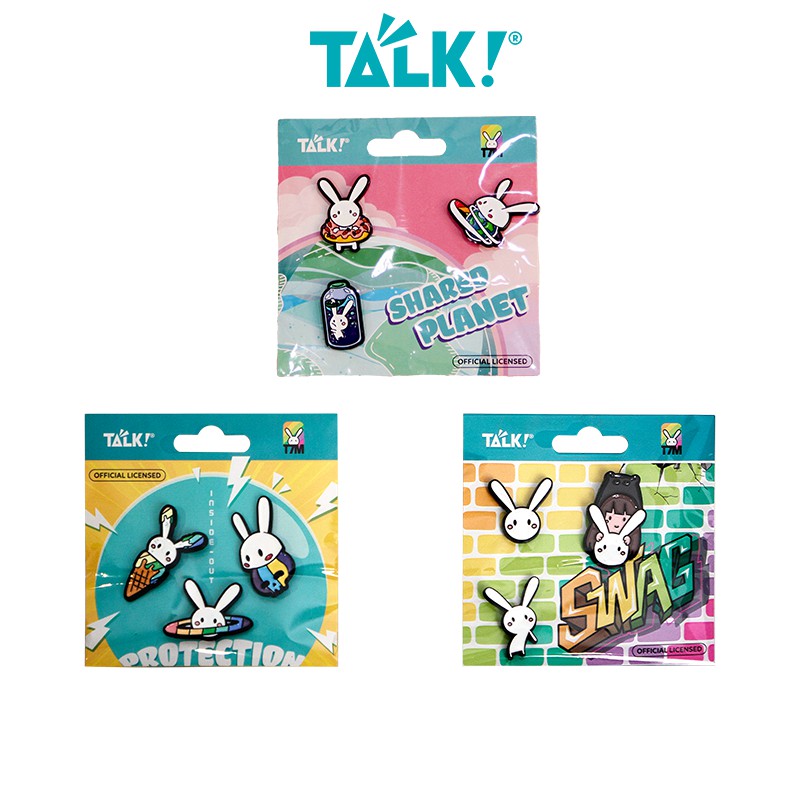 [TALK!] Huy Hiệu Thỏ Bảy Màu Swag/Share Planet/Inside Out Protection dễ thương dành cho fan Thỏ Bảy Màu