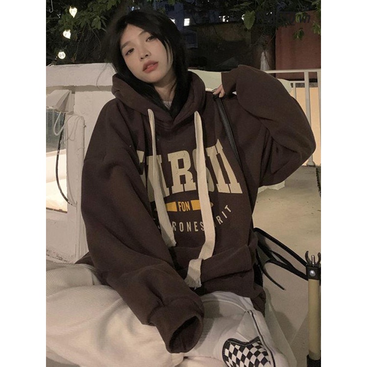 Áo Nỉ Nữ Dài Tay Cổ Tròn Form Rộng Thời Trang Hàn Mới