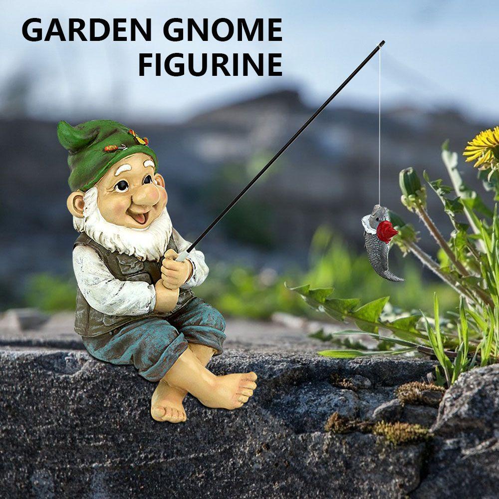 Đồ trang trí Gnome Câu Cá Bằng Nhựa Resin Trang Trí Trong Và Ngoài Nhà