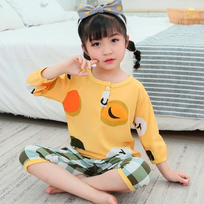 Bộ Đồ Ngủ Cotton Lụa Gồm 27 Kiểu Dáng Thời Trang Mùa Hè Cho Bé