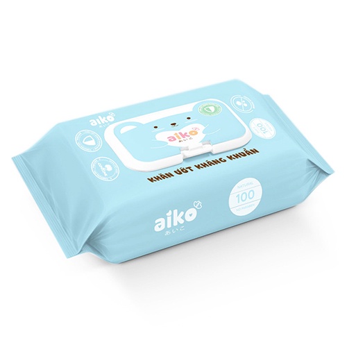 Khăn ướt Aiko 100 tờ (hồng, xanh)