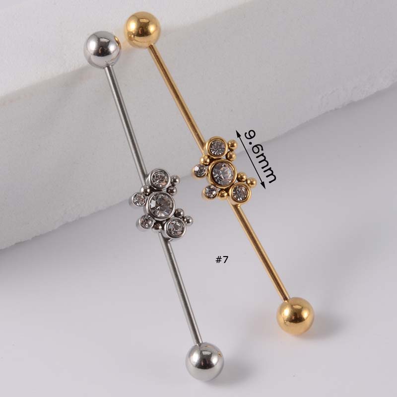 1 Khuyên xỏ sụn tai kích cỡ 1.2mm (16G) với nhiều kiểu dáng thời trang tùy chọn