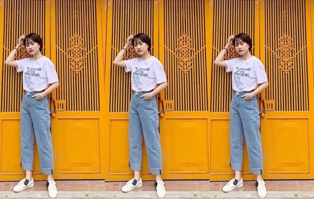 Quần ống rộng gấu gập (đậm/nhạt ảnh thật) | BigBuy360 - bigbuy360.vn