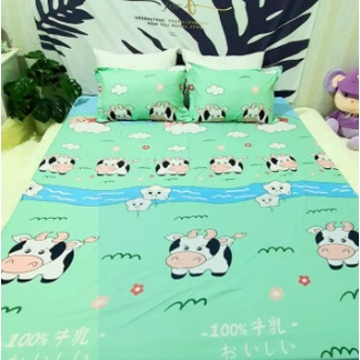 [SALE LỖ 55K]Ga trải giường bo chun 1m8x2m,Vải cotton poly,có chọn mẫu trên bài đăng⚡️ bò sữa xanh⚡️