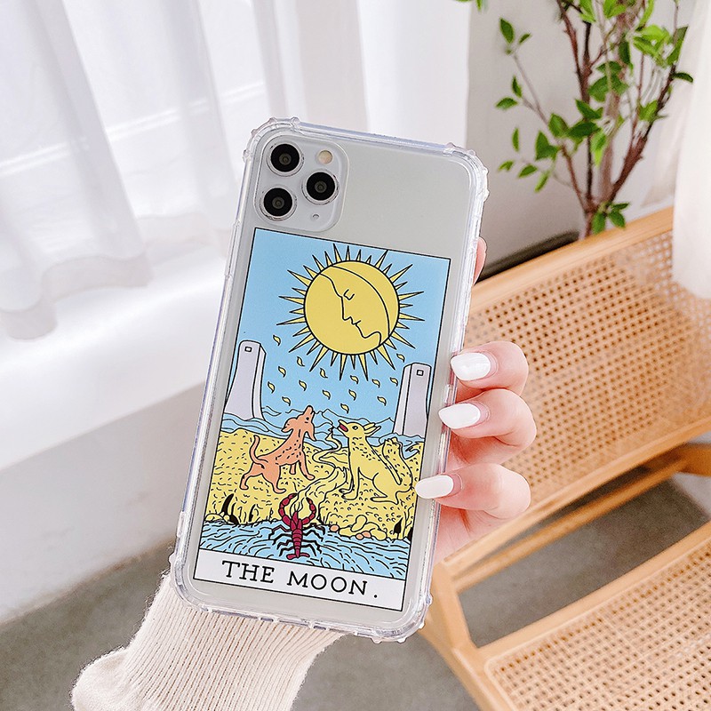 Ốp Điện Thoại TPU Mềm Trong Suốt In Hình Lá Bài TAROT Cho Iphone 11 Pro SE 2020 6 6S 7 8 Plus X XS MAX XR