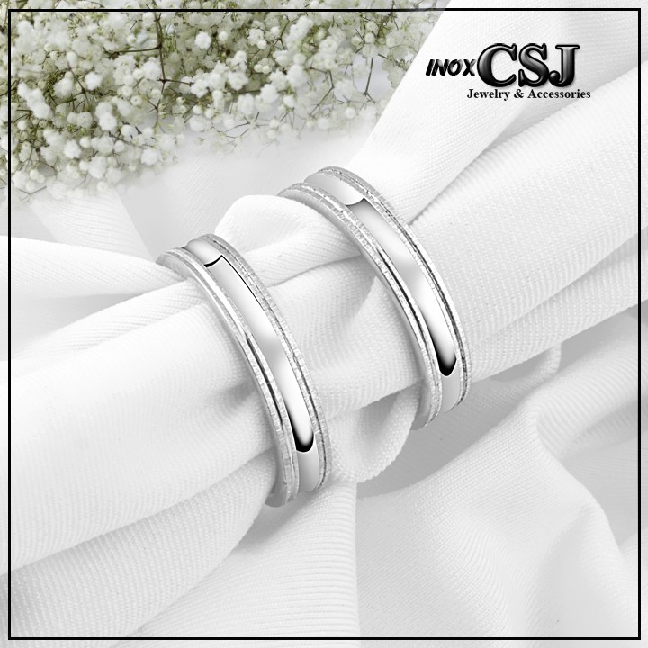 NHẪN CẶP ĐÔI INOX TÌNH NHÂN NC070 KHÔNG ĐEN TẶNG HÔP ĐỰNG XINH XẮN