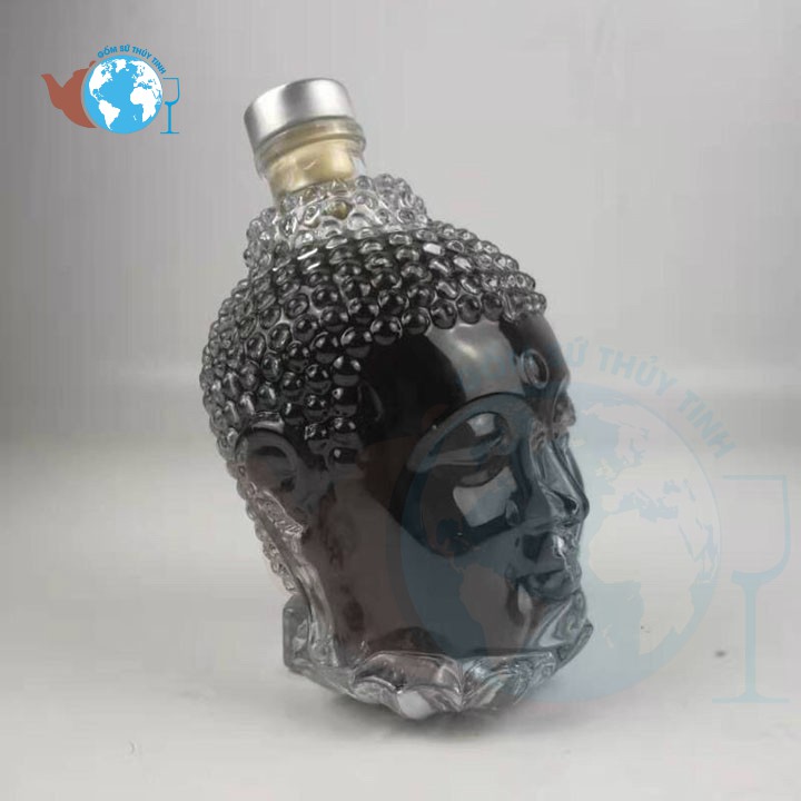 Chai đựng rượu hình mặt Phật 750ml - BR10