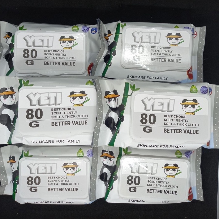 Khăn giấy ướt không mùi cho bé YETI 80g, Hàng xuất khẩu,Vải loại 1 dai mịn,giá tiết kiệm