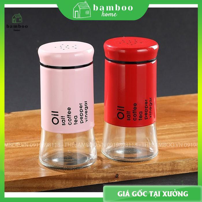 Hũ thủy tinh THE BAMBOO đựng gia vị - Lọ đựng gia vị cao cấp