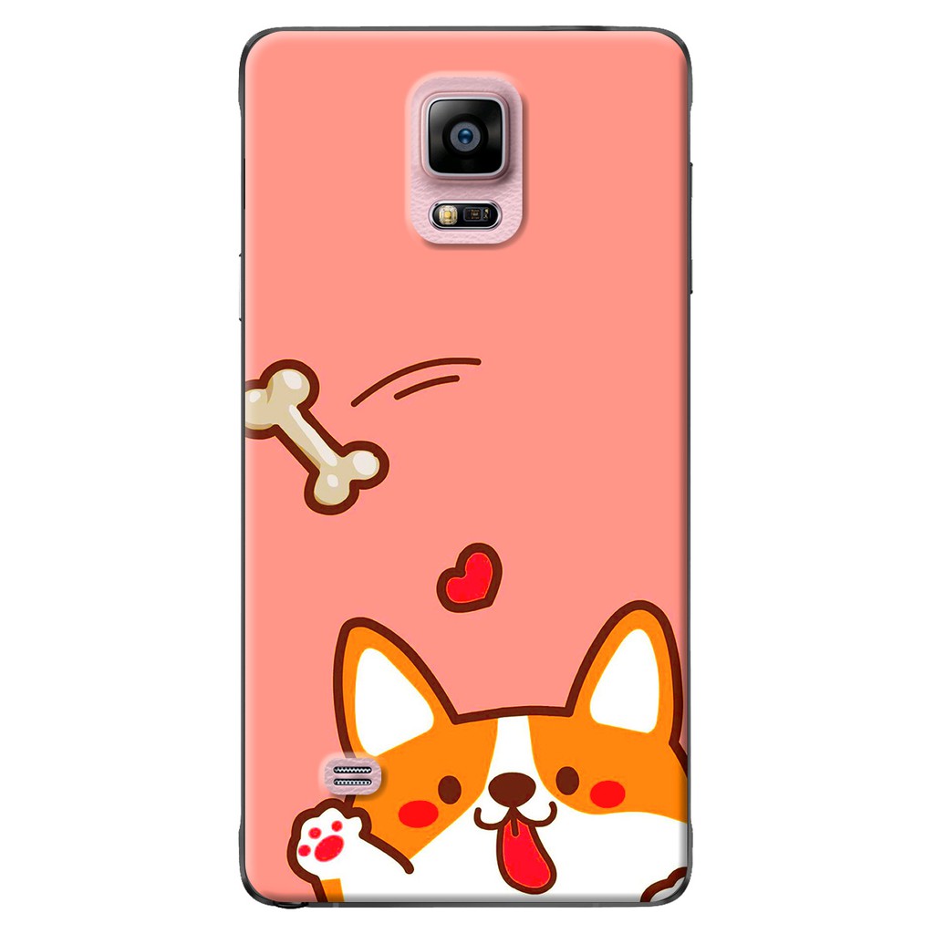 Ốp lưng dành cho Samsung Galaxy Note 4, Note 5, Note 7, Note 8, Note 9 in hình Chó chờ xương