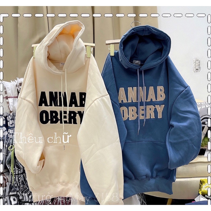Áo hoodie ANNAB mũ 2 lớp TTA889