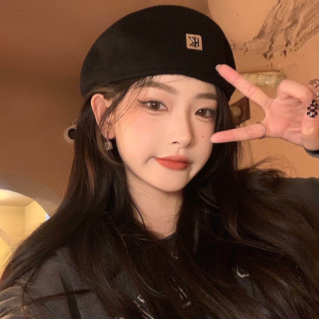 Congee Cocoa ins Mũ Beret Len Thu Đông Phong Cách Retro Nhật Bản Dễ Phối Đồ Cho Nữ